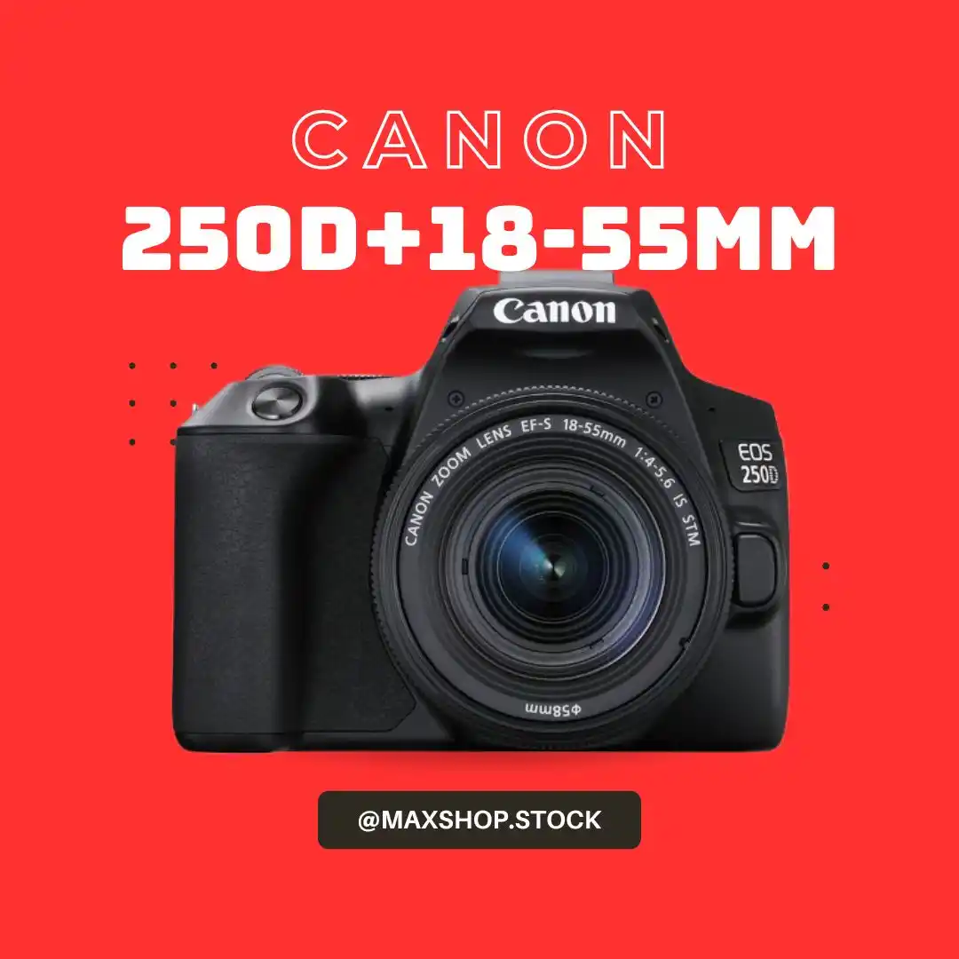 دوربین نیمه حرفه ای کانن | Canon 250D+18-55mm دست دو